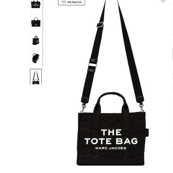 NEW Marc Jacobs The Canvas Large Tote Bag in Black REVOLVE DESIGNER - Picture 5 of 13